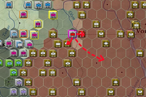 You spend a lot of movement points getting freedom of maneuver. river_attacks21